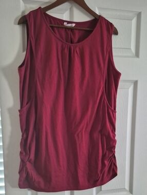 Sleeveless Raspberry Nursing Top